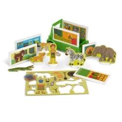Melissa And Doug Magnetivity Magnetic Building Play Set - Safari Rescue Truck Pretend Play