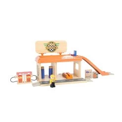 Small Foot Auto Repair Shop With Petrol Station