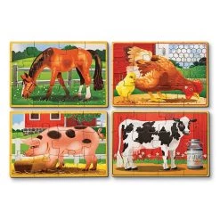 Melissa And Doug Farm Animals Jigsaw Puzzles In A Box