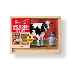 Melissa And Doug Farm Animals Jigsaw Puzzles In A Box