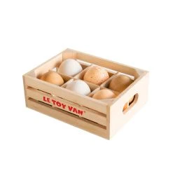 Le Toy Van Farm Eggs Half Dozen Crate Pretend Play