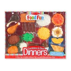 Melissa And Doug Pretend Play Combine And Dine Dinners - 17-piece Set