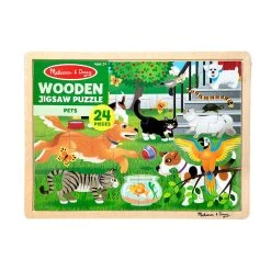 Melissa And Doug Pets Wooden Jigsaw Puzzle - 24 Pieces