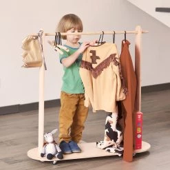 Babai Wooden Clothes Rack With Hanger Set Accesories