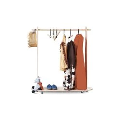 Babai Wooden Clothes Rack With Hanger Set Accesories