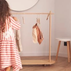 Babai Accesories Wooden Clothes Rack