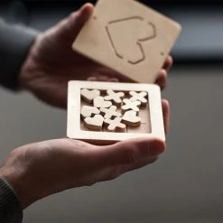 Babai Wooden Tic-Tac-Toe "Love Is..."