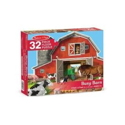 Melissa And Doug Busy Barn Yard Shaped Floor Puzzle - 32 Pieces Puzzles