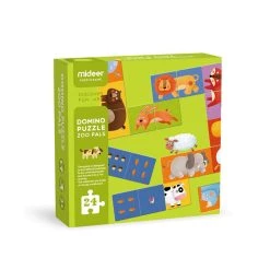 Mideer Domino Puzzle Zoo Pals Matching Game And Domino Set