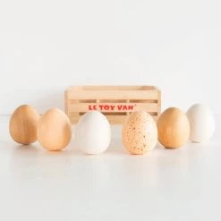 Le Toy Van Farm Eggs Half Dozen Crate Pretend Play